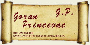 Goran Prinčevac vizit kartica